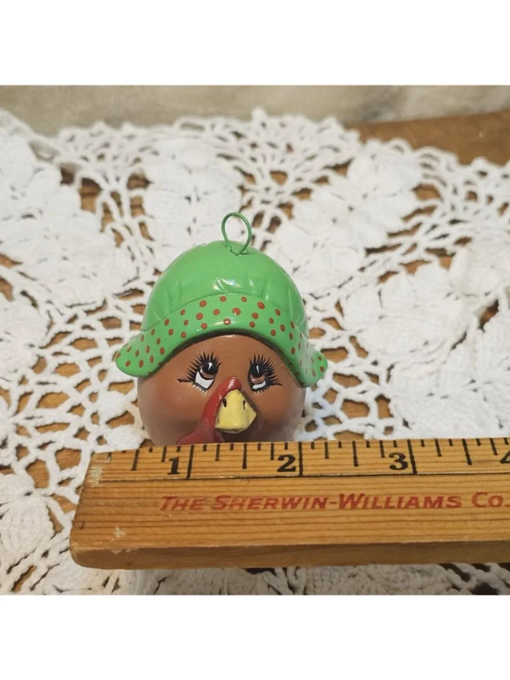 Unique HTF Ceramic Anthropomorphic  Pilgrim Turkey W/ Bonnet Ornament Vintage